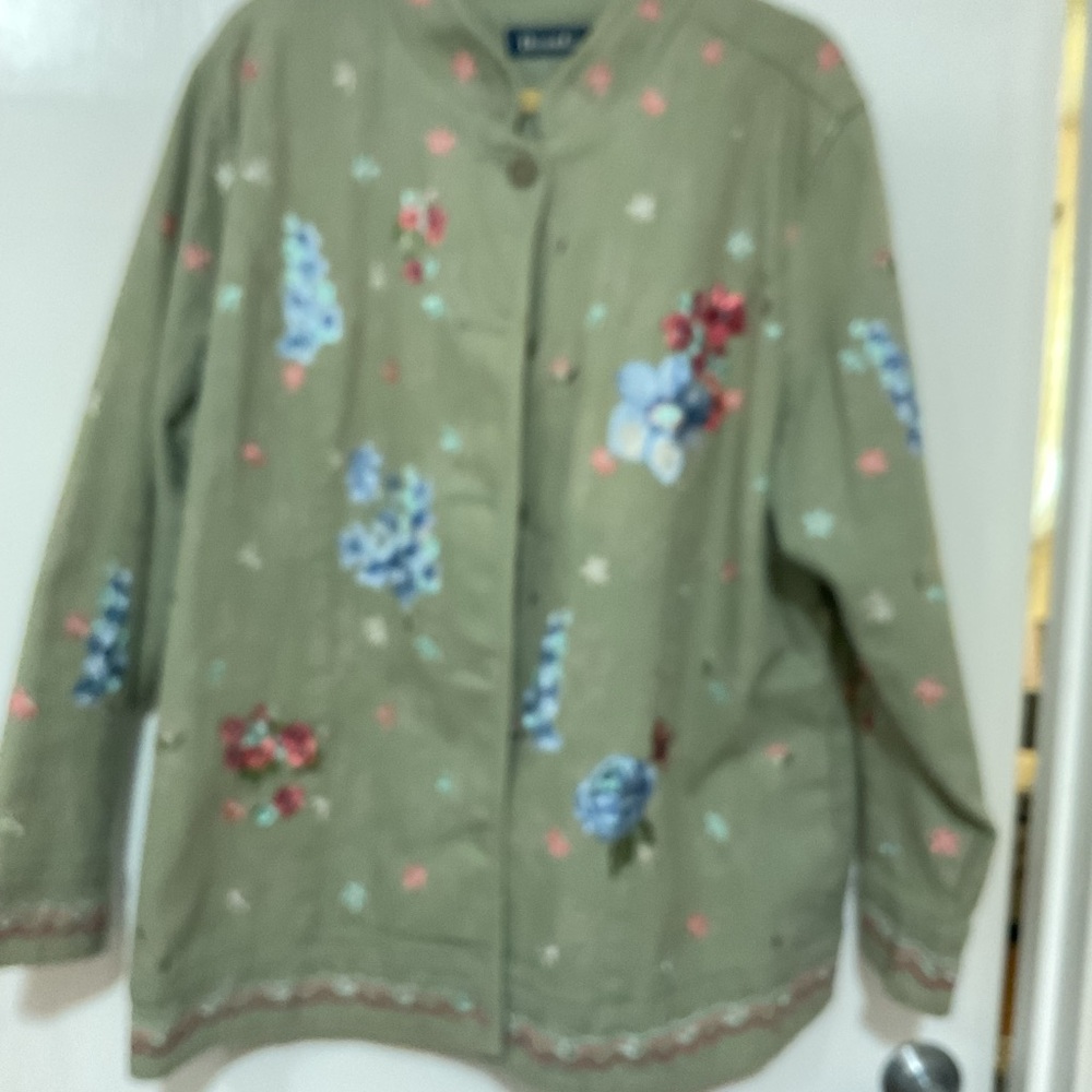 Beautiful 3x Embroidered Denim & Co. Never Worn.